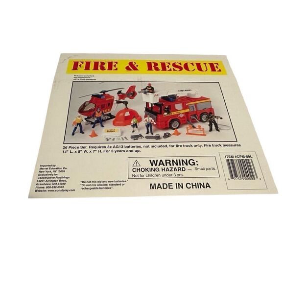 Constructive Play Fire and Rescue 26 Piece Set New in original Box Play Set - Picture 3 of 4